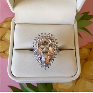 Jewelry - π Stunning Peach Pear Shaped Ring Jewelry - π Stunning Peach Pear Shaped Ring